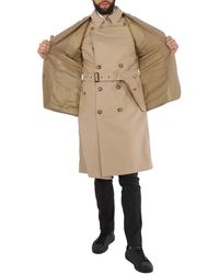 Burberry - Blazer Detail Cotton Twill Reconstructed Trench Coat - Lyst