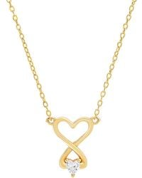 Kylie Harper - 14K Over Cz Infinity Love Heart Necklace - Lyst
