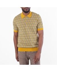 Fendi - Ff Labyrinth Intarsia Polo Shirt, Brand Size 50 Us - Lyst