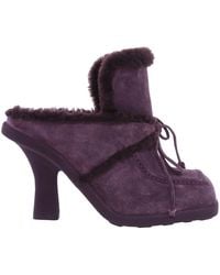 Burberry - Square-Toe Highland Mules, Brand Size 39 (Us - Lyst