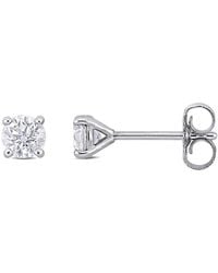 Created Forever - 1/2Ct Tdw Lab-Created Diamond Solitaire Stud Earrings - Lyst