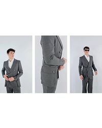 Burberry - Charcoal English Fit Wool Tailored Jacket With Cargo Belt Detail, Brand Size 50 (Us - Lyst