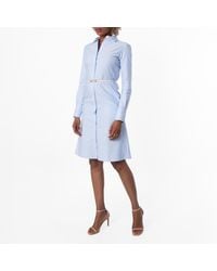 Bally - Casual Belted Cotton Shirt Dress - Lyst
