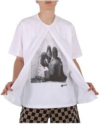 Burberry - Optic Victorian Portrait Print Cotton Oversized T-Shirt, Size Xx-Small (Youth - Lyst