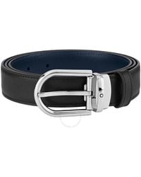 Montblanc - Horseshoe Buckle Reversible Leather Belt - Lyst