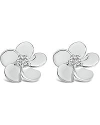 Haus of Brilliance - 10K 1/3 Cttw Lab Grown Diamond Flower Petal Stud Earrings - Lyst