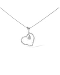 Haus of Brilliance - 925 Sterling 1/3Ct Tdw Diamond Heart Pendant Necklace - Lyst