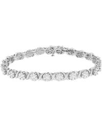 Haus of Brilliance - 14k White Gold 4 7/8 Cttw Diamond Cluster X-link Bracelet - Lyst