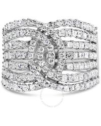 Haus of Brilliance - 10K 1 3/4 Cttw Princess And Round Diamond Intertwining Row Band Ring - Lyst