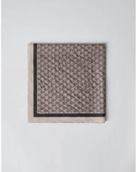 Brunello Cucinelli - Anthracite Silk Patterned Scarf - Lyst