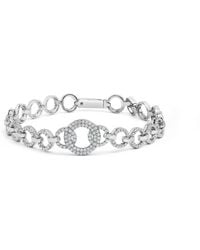 Haus of Brilliance - 925 Sterling 1.00 Cttw Diamond Interlinking Open Circle Link Bracelet - Lyst