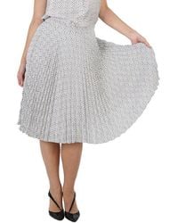 Burberry - Ladies Tb Monogram Pleated High-Waist Skirt, Brand Size 8 (Us - Lyst