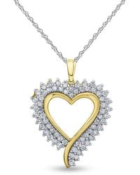 Brilliant Diamond - Sterling 2.00 Carat Lab Grown Diamond Pendant Necklace For - Lyst