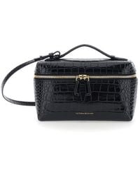 Victoria Beckham - Crossbody Bag With Logo Lettering On The Front And Adjustable Removable Strap Leather For Calf Shoulder - Lyst