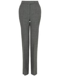 Ferragamo - Houndstooth Wool Trousers, Brand Size 42 Us - Lyst