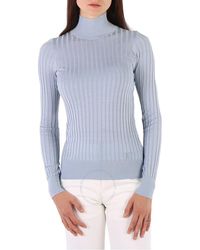 Burberry - Pale Abbi High-neck Silk Sweater - Lyst