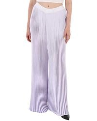 MM6 by Maison Martin Margiela - Pleated Wide Leg Pants - Lyst