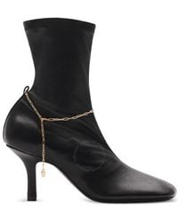 Burberry - Leather Slinky Legging Low Boots, Brand Size 38 Us - Lyst