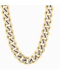 Robert Alton - Stainless Steel With Finish Beveled Curb Link Chain - Lyst