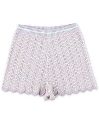 Zimmermann - Girls Halliday Striped Knit Shorts, Size 4Y - Lyst