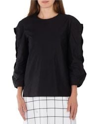 Tibi - Ladies Cotton Sateen Square Sleeve Top - Lyst