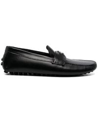 Roberto Cavalli - Logo-Plaque Leather Loafers, Brand Size 41 Us - Lyst