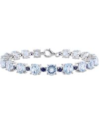 Amour - 29 1/2 Ct Tgw Sky- Topaz And Sapphire Bracelet - Lyst