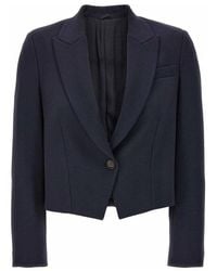Brunello Cucinelli - Tailored Cropped Blazer, Brand Size 42 (Us - Lyst