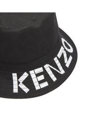 KENZO - Bucket Hat With Embroidered Logo - Lyst