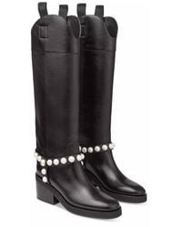 Jimmy Choo - Tonya/A 70 Embellished Knee-High Boots, Brand Size 39 Us - Lyst