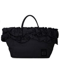 Ganni - Nylon Ruffled Xxl Shopper Bag Recycled Tote - Lyst