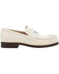 Ferragamo - Slip-On Leather Delmo Loafers, Size - Lyst