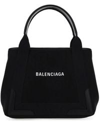 Balenciaga - Small Cabas Logo Print Tote Bag - Lyst