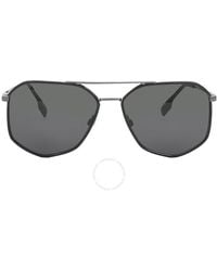 Burberry - Ozwald Dark Grey Geometric Sunglasses Be3139 114487 58 - Lyst