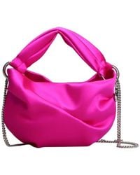 Jimmy Choo - Bonny Satin Top Handle Bag - Lyst