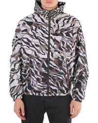 Roberto Cavalli - Tiger Twiga And Leopard Print Hooded Track Jacket - Lyst