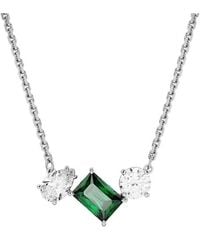 Swarovski - Mesmera Rhodium Plated Mixed Cuts Necklace - Lyst