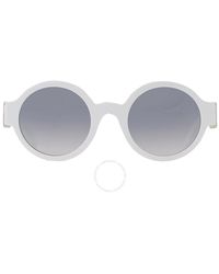 Moncler - Atriom Silver Round Sunglasses Ml0243 21c 51 - Lyst