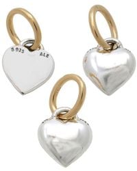 PANDORA - Sterling Two-Tone Splittable Friendship Triple Dangle Charm - Lyst