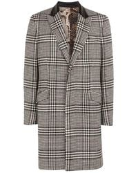 Roberto Cavalli - Houndstooth Single-Breasted Coat, Brand Size 48 Us - Lyst