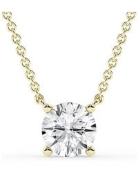 Brilliant Diamond - 2 Carat Round Lab Grown Diamond Pendant Necklace - Lyst