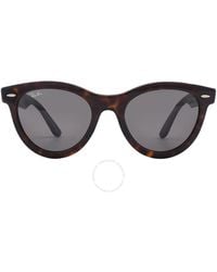 Ray-Ban - Wayfarer Way Dark Grey Round Sunglasses Rb2241 902/b1 54 - Lyst