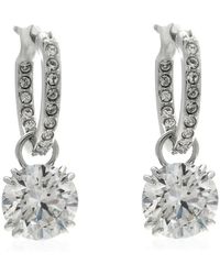 Swarovski - Ladies Constella Rhodium Plated Drop Earrings - Lyst