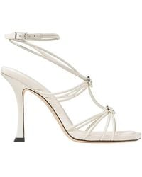 Jimmy Choo - Indiya 100 Nappa Leather Sandals, Brand Size 39.5 Us - Lyst