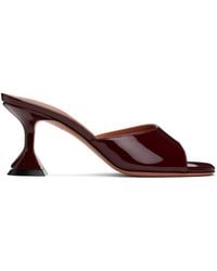 AMINA MUADDI - Patent Wine Lupita 70 Sandals - Lyst