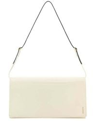 Jil Sander - Leather Medium File Shoulder Bag Eggshell Borse A Mano - Lyst