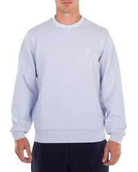 Lacoste - Crewneck Logo Embroidered Sweatshirt, Brand Size 4 - Lyst