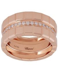 Chopard - Ice Cube 18K Rose Diamond Ring - Lyst