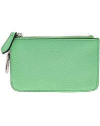 Fendi - Peekaboo Leather Card Case Pouch - Lyst
