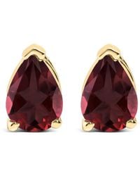 Haus of Brilliance - 14K 6X4Mm Pear Shaped Garnet Solitaire Stud Earrings - Lyst